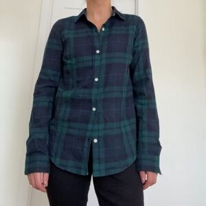 Green-Blue Button Down XS